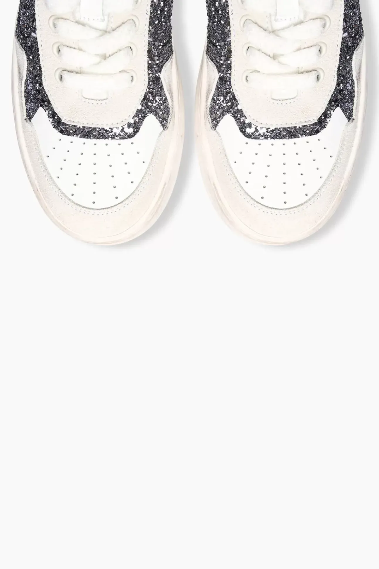 JANICE Sneakers^Sneakers Dames Duncan Grey Gun Metal Glitters