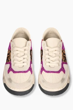 JANICE Sneakers^Sneakers Dames Duncan Multi Leopard Glitters