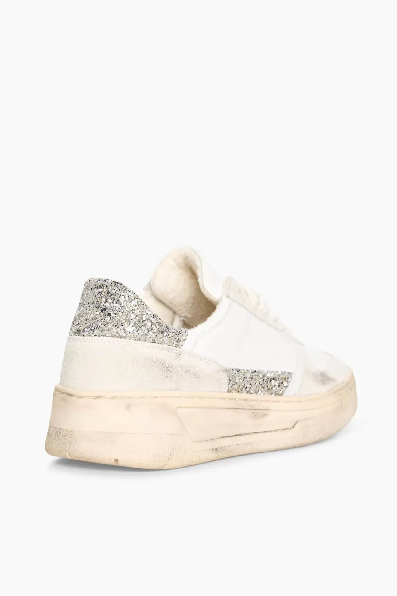JANICE Sneakers^Sneakers Dames Duncan White Silver Glitters