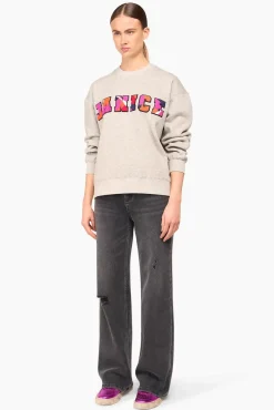 JANICE Sweaters & Truien^Sweater Dames Andy Logo Grijs
