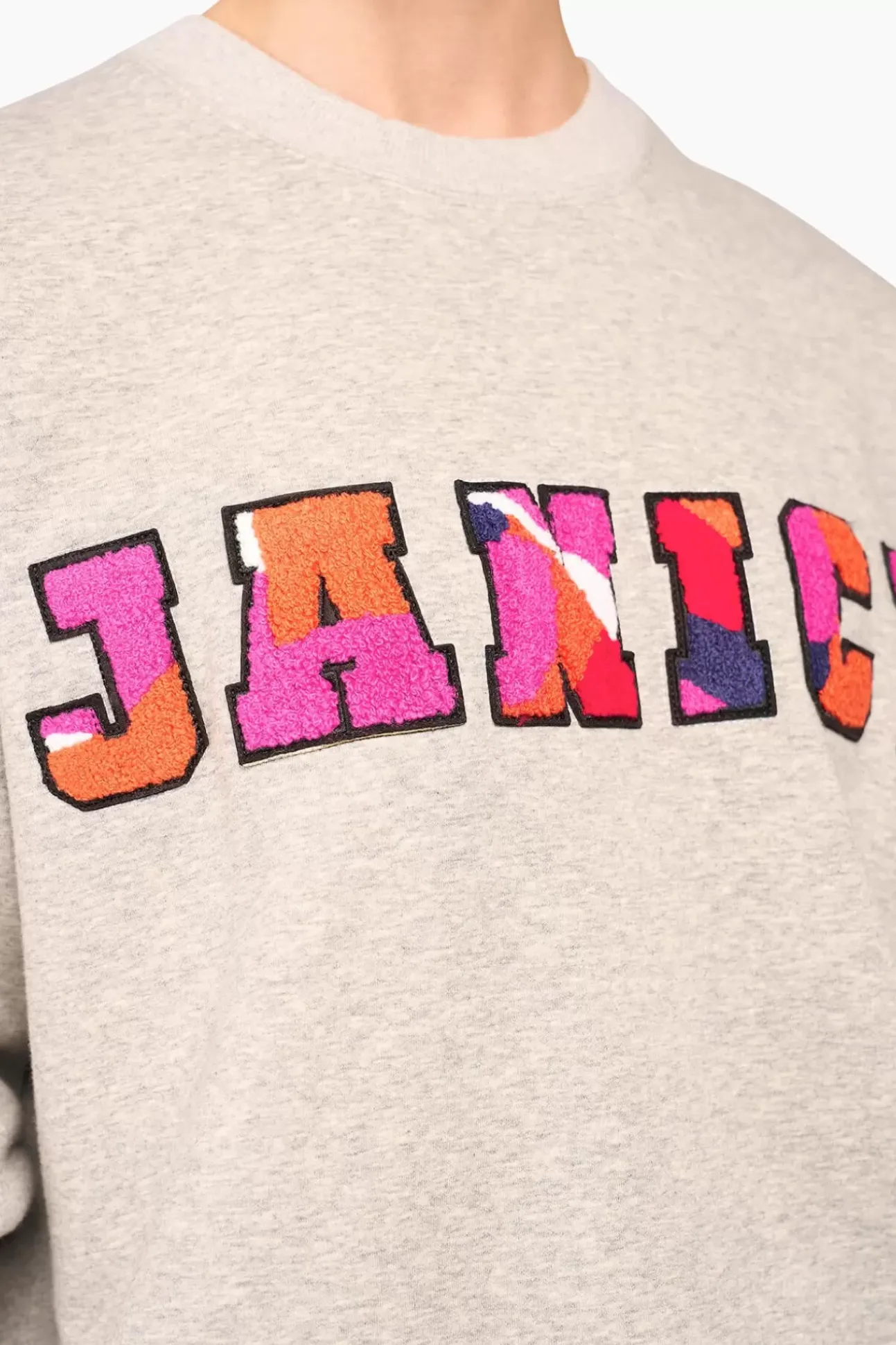 JANICE Sweaters & Truien^Sweater Dames Andy Logo Grijs