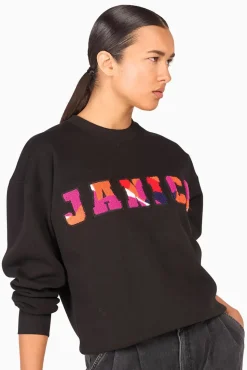 JANICE Sweaters & Truien^Sweater Dames Andy Logo Zwart