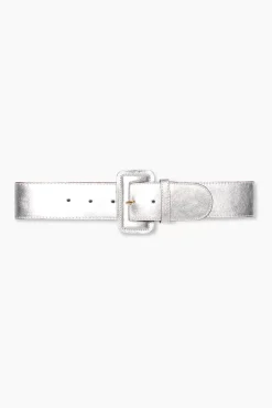 JANICE Leer^Taille Riem Dames Leer Titus Zilver