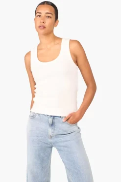 JANICE T-Shirts^Tanktop Dames Katoen Joni White