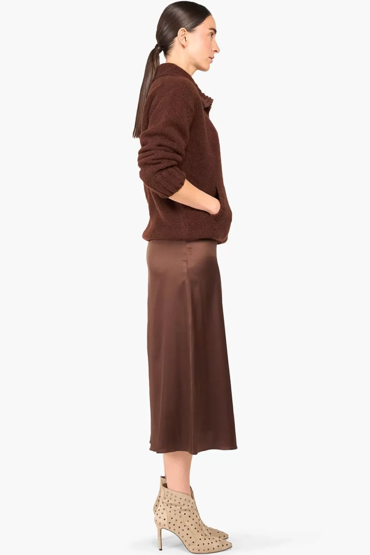 JANICE Sweaters & Truien^Trui Dames Merino Wol Abel Bruin
