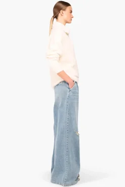 JANICE Sweaters & Truien^Trui Dames Merino Wol Abel Off White
