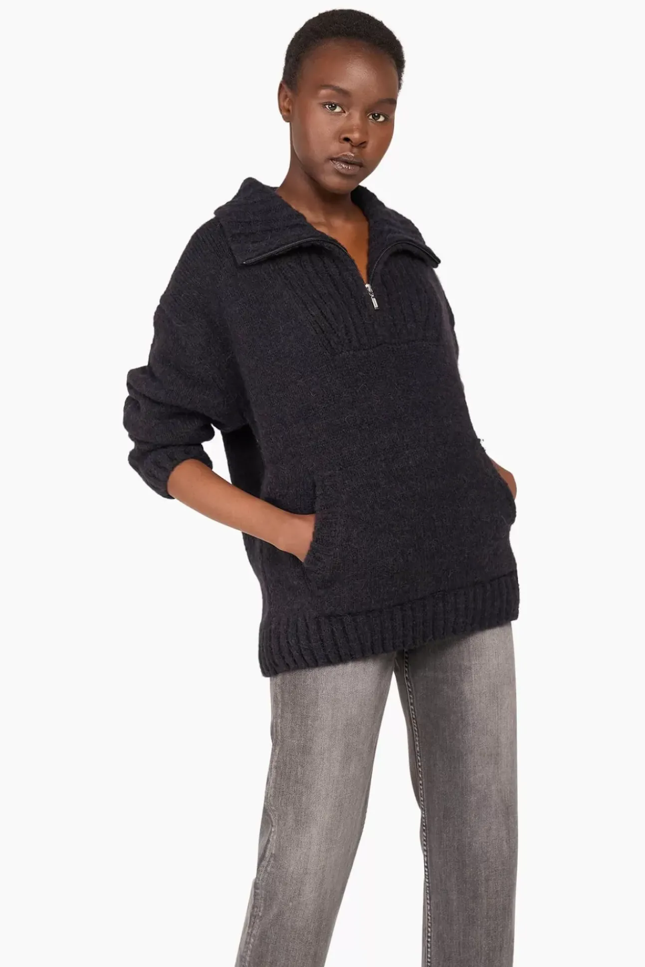 JANICE Sweaters & Truien^Trui Dames Merino Wol Abel Zwart