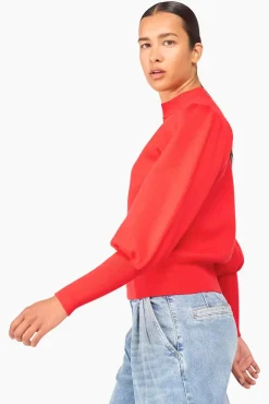 JANICE Sweaters & Truien^Trui Pof Mouw Jay Rood