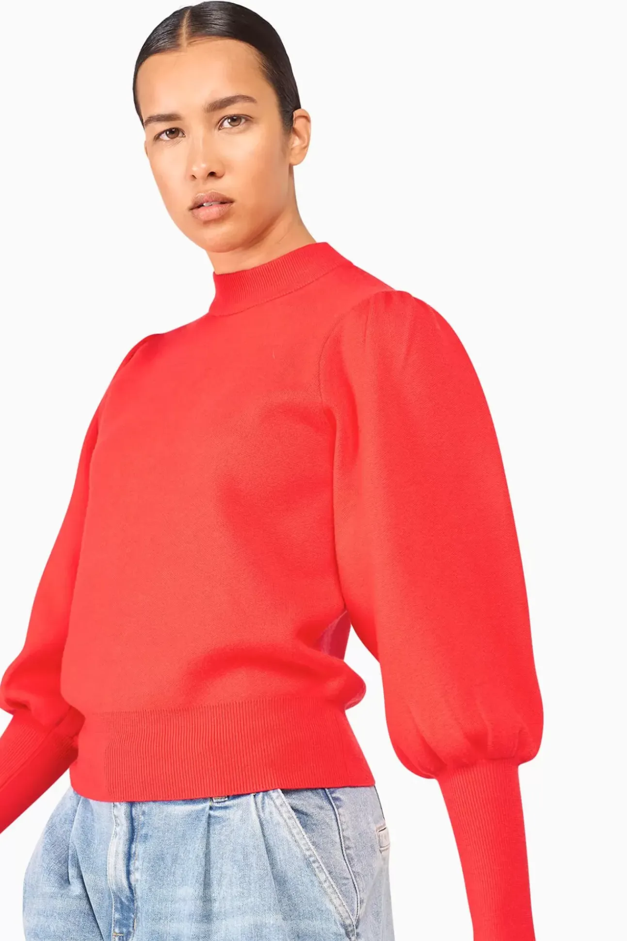 JANICE Sweaters & Truien^Trui Pof Mouw Jay Rood
