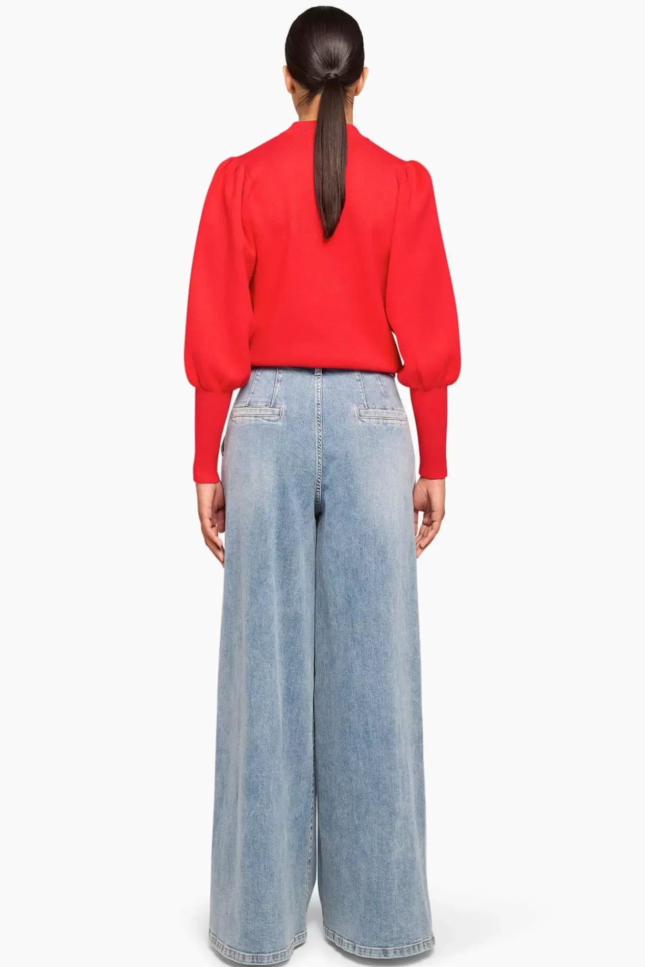 JANICE Sweaters & Truien^Trui Pof Mouw Jay Rood