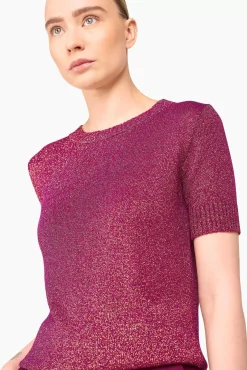 JANICE Sweaters & Truien^Truitje Dames Lurex Tyson Burgundy