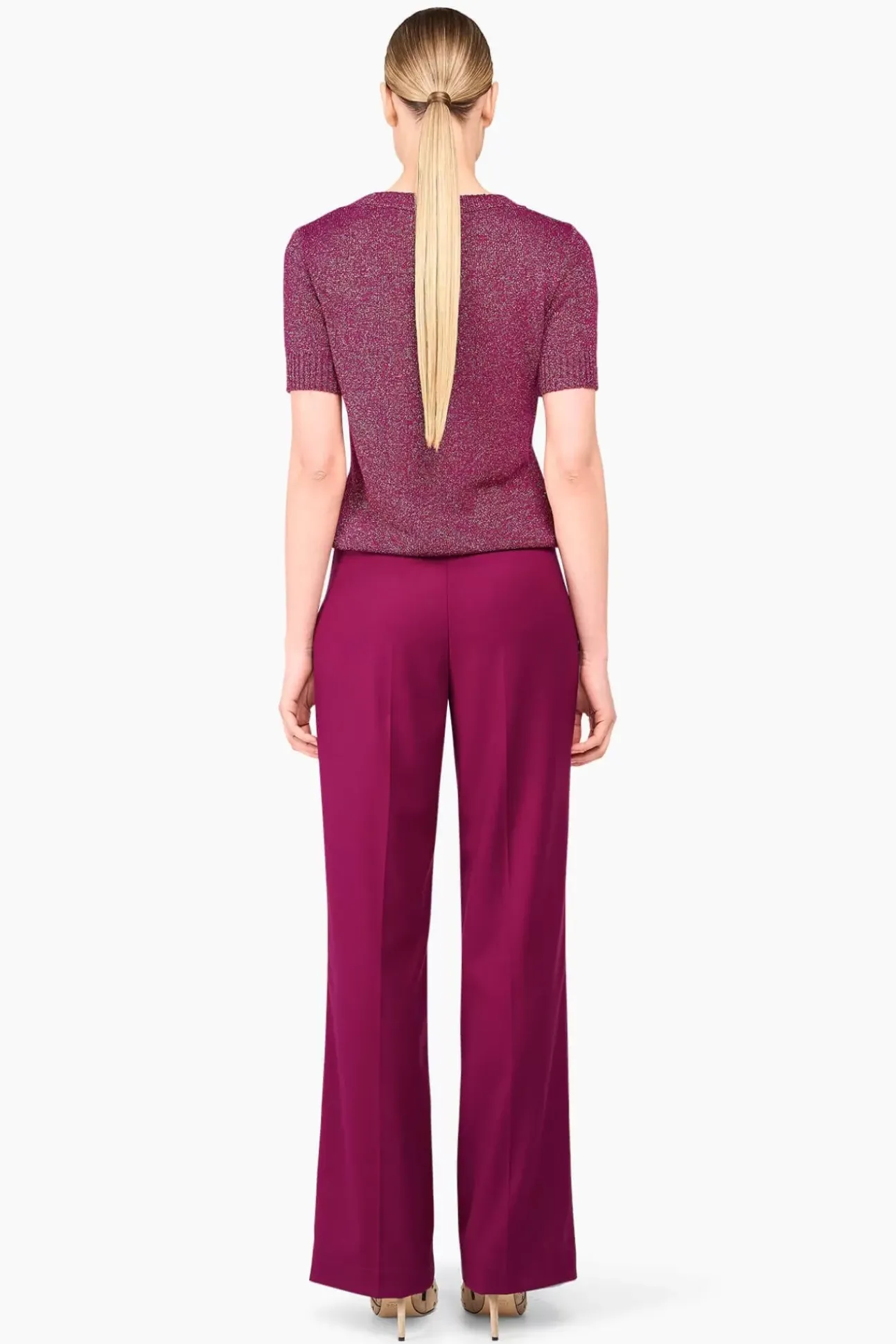 JANICE Sweaters & Truien^Truitje Dames Lurex Tyson Burgundy