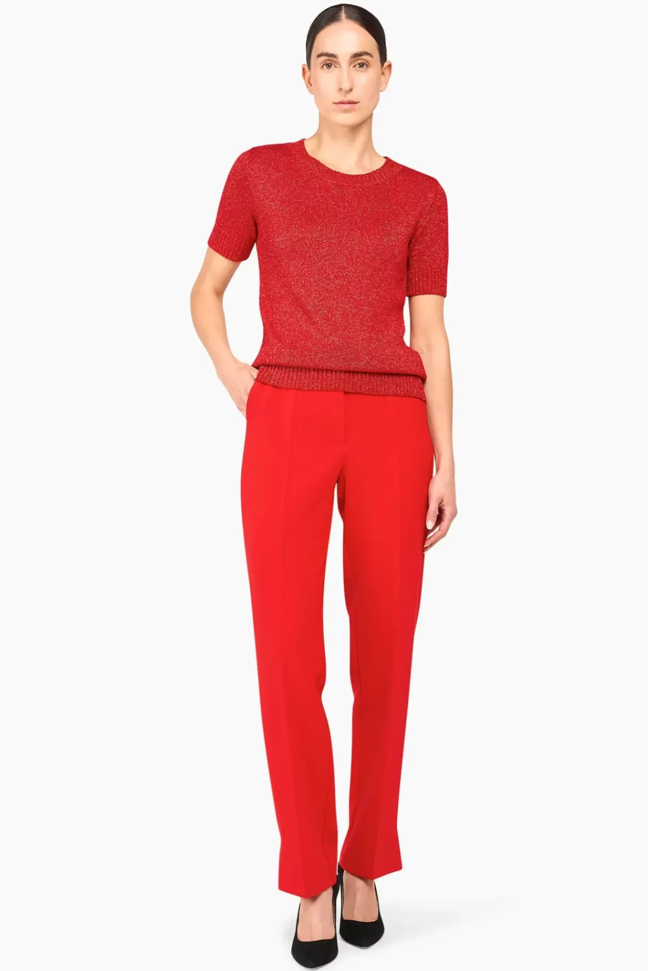 JANICE Sweaters & Truien^Truitje Lurex Tyson Rood