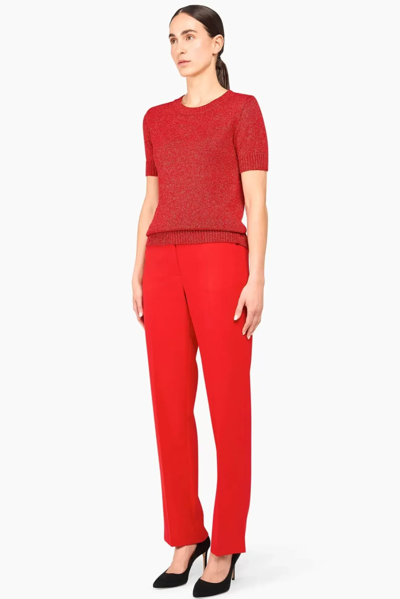 JANICE Sweaters & Truien^Truitje Lurex Tyson Rood
