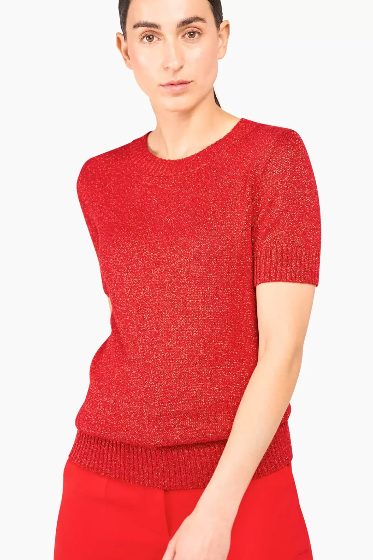 JANICE Sweaters & Truien^Truitje Lurex Tyson Rood