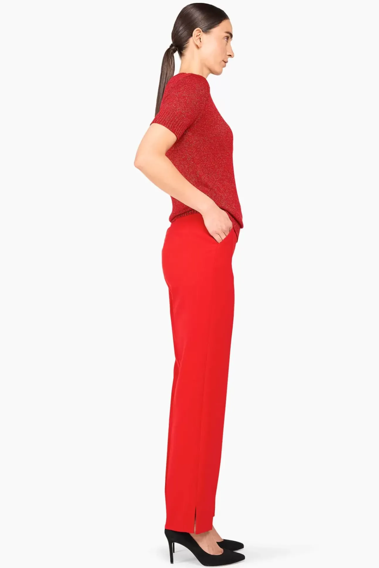 JANICE Sweaters & Truien^Truitje Lurex Tyson Rood