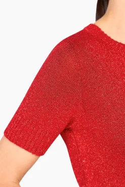 JANICE Sweaters & Truien^Truitje Lurex Tyson Rood