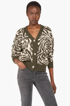 JANICE Vesten^Vest Gebreid Cruz Tijger Print