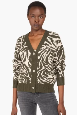 JANICE Vesten^Vest Gebreid Cruz Tijger Print
