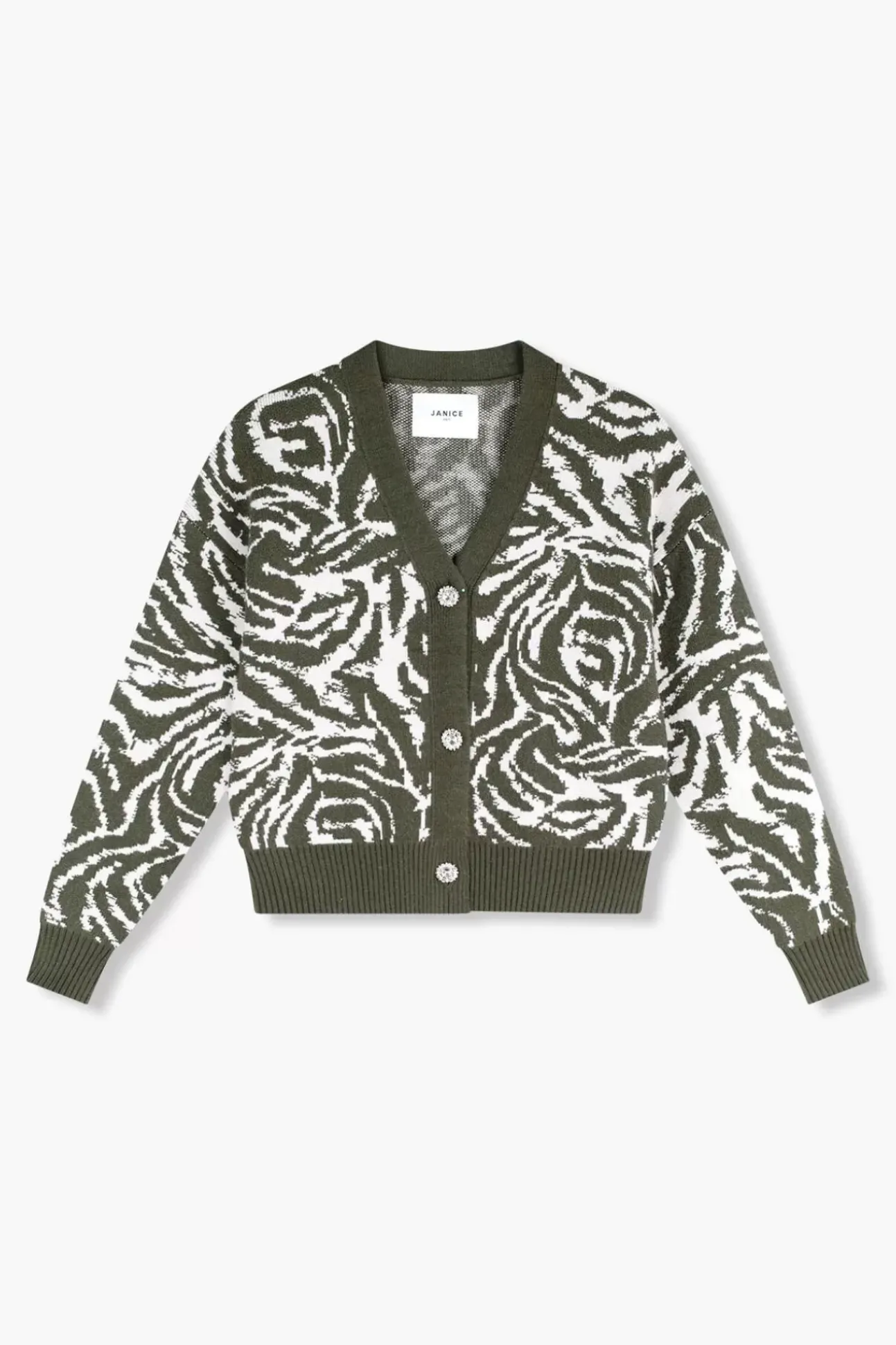JANICE Vesten^Vest Gebreid Cruz Tijger Print