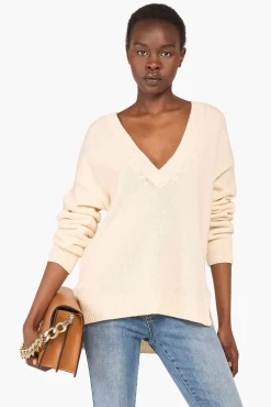 JANICE Sweaters & Truien^Witte Cashmere Dames Trui Brick Off-White