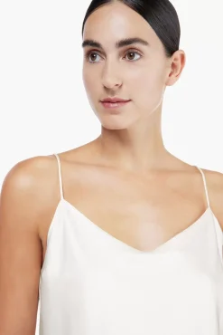JANICE Tops^Witte Zijden Top River White