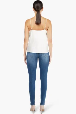 JANICE Tops^Witte Zijden Top River White
