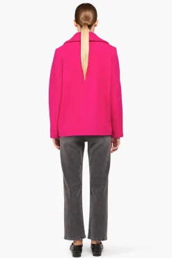 JANICE Jassen^Wollen Jas Dames Kort Gus Roze
