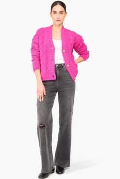 JANICE Vesten^Wollen Vest Dames Brooklyn Roze