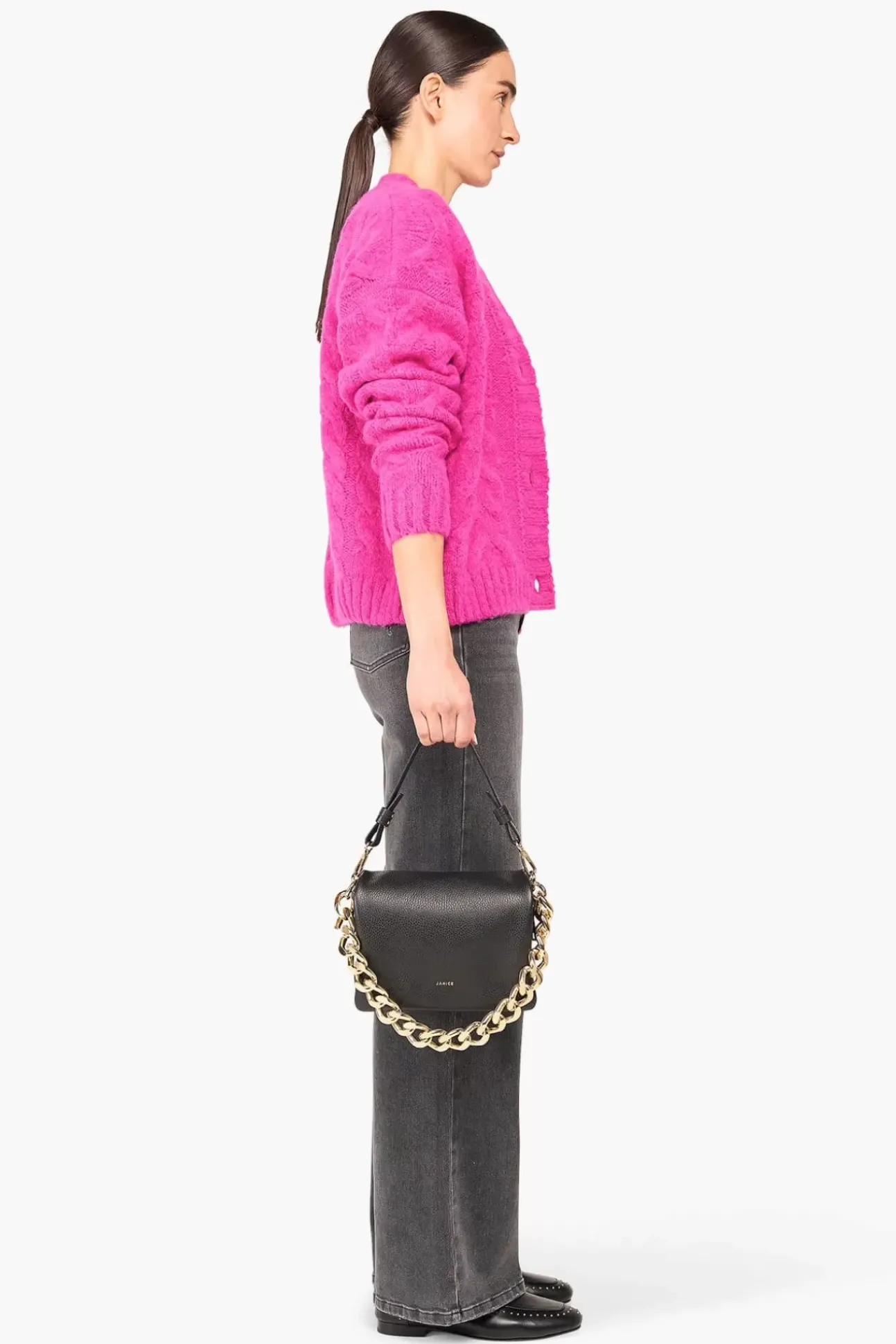 JANICE Vesten^Wollen Vest Dames Brooklyn Roze