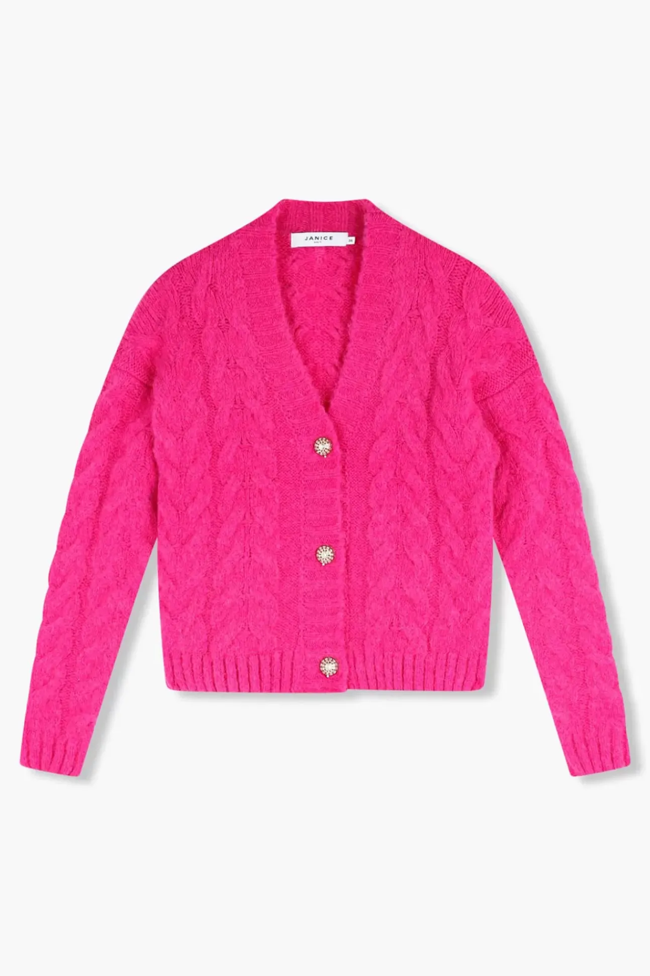JANICE Vesten^Wollen Vest Dames Brooklyn Roze