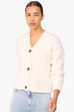 JANICE Vesten^Wollen Vest Gebreid Brooklyn Off White