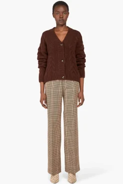 JANICE Sweaters & Truien^Wollen Vest Gebreid Brooklyn Bruin