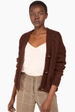 JANICE Sweaters & Truien^Wollen Vest Gebreid Brooklyn Bruin