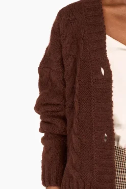 JANICE Sweaters & Truien^Wollen Vest Gebreid Brooklyn Bruin
