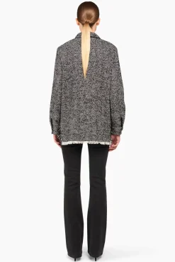 JANICE Blouses^Wollen Visgraat Blouse Dames Shane Zwart