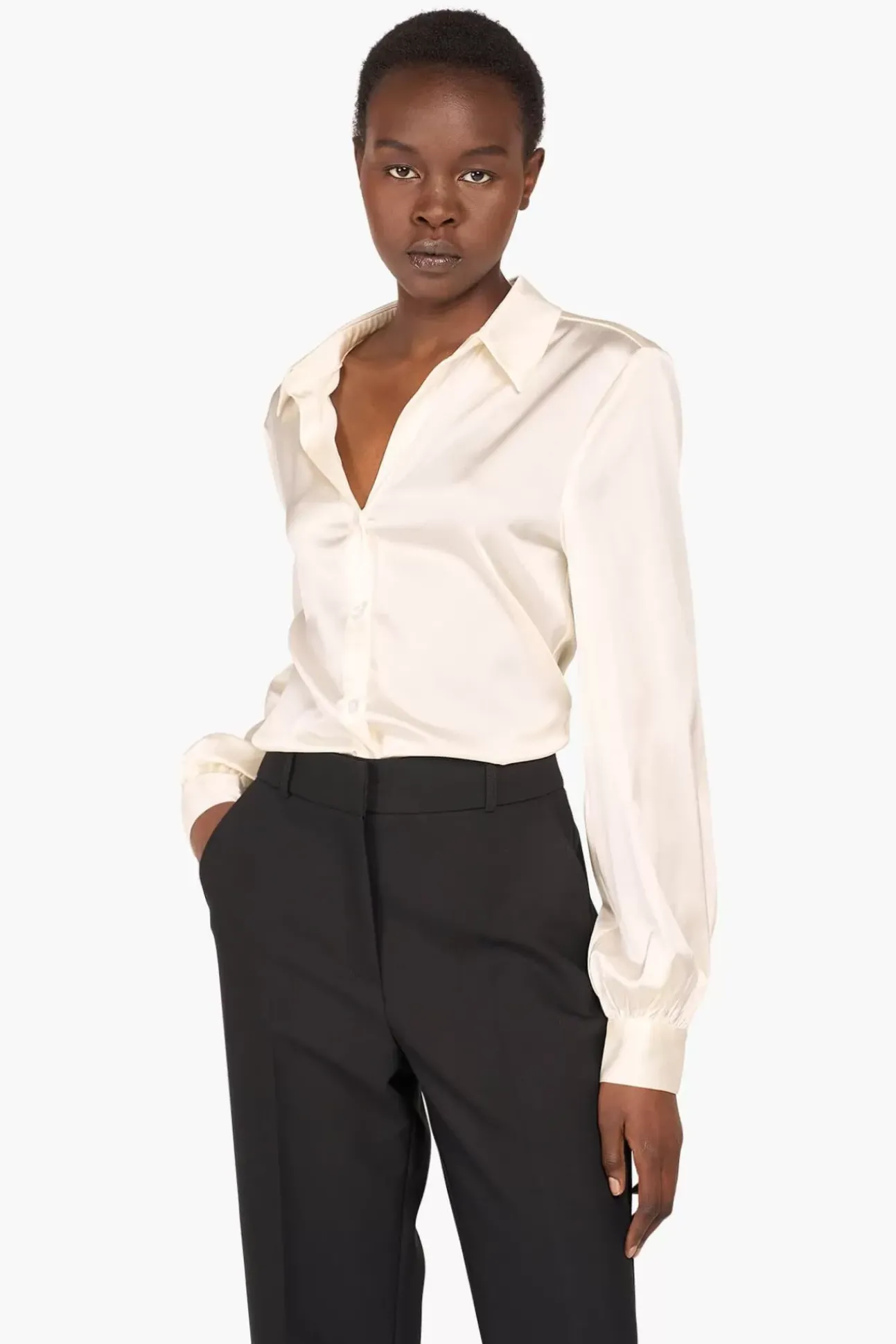 JANICE Blouses^Zijden Blouse Dames Bobby Off White