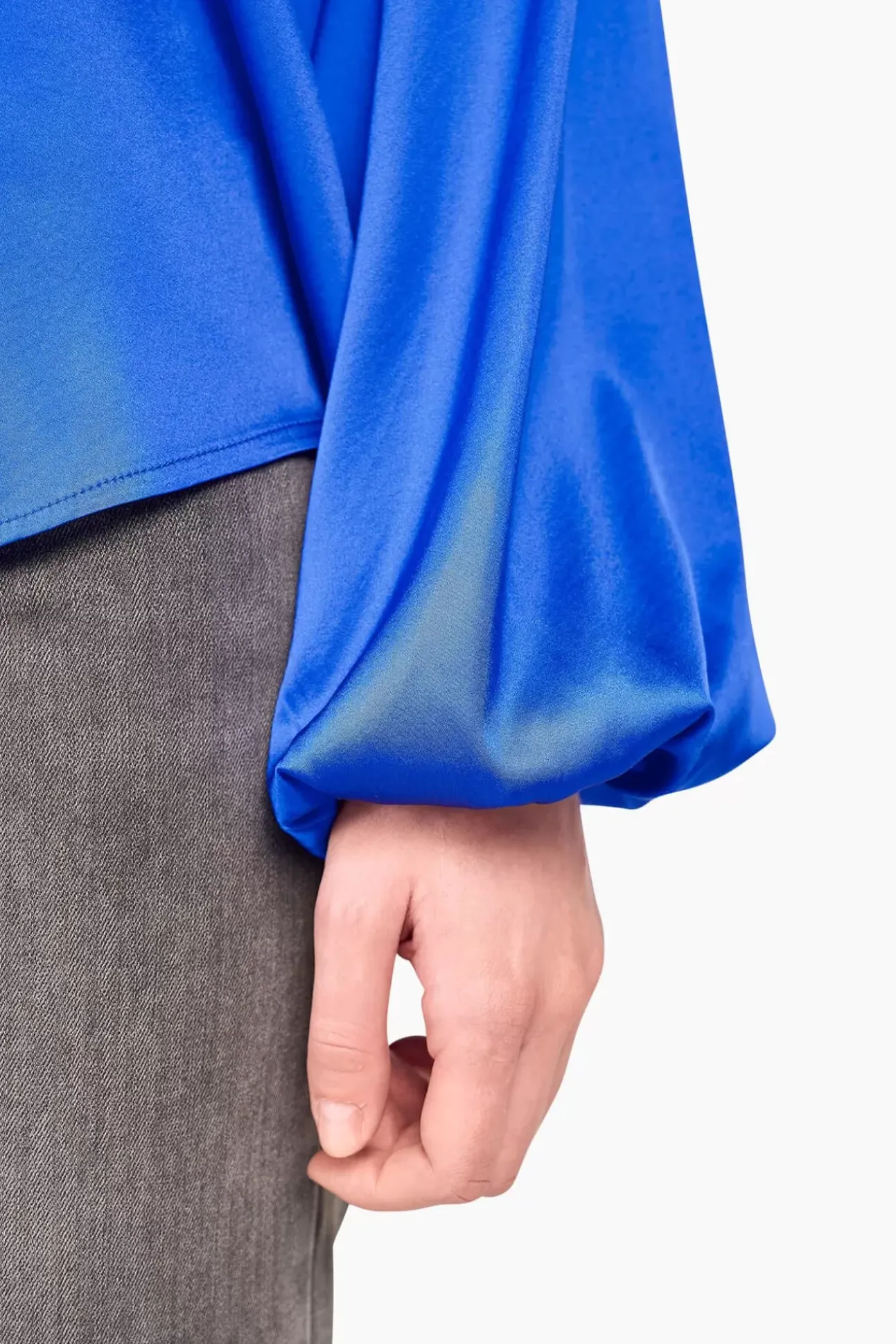 JANICE Blouses^Zijden Blouse Dames Tristan Blauw