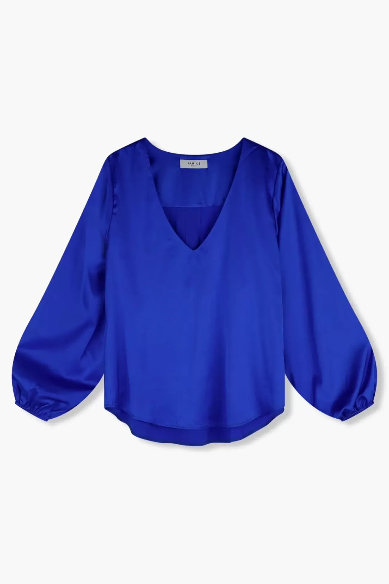 JANICE Blouses^Zijden Blouse Dames Tristan Blauw