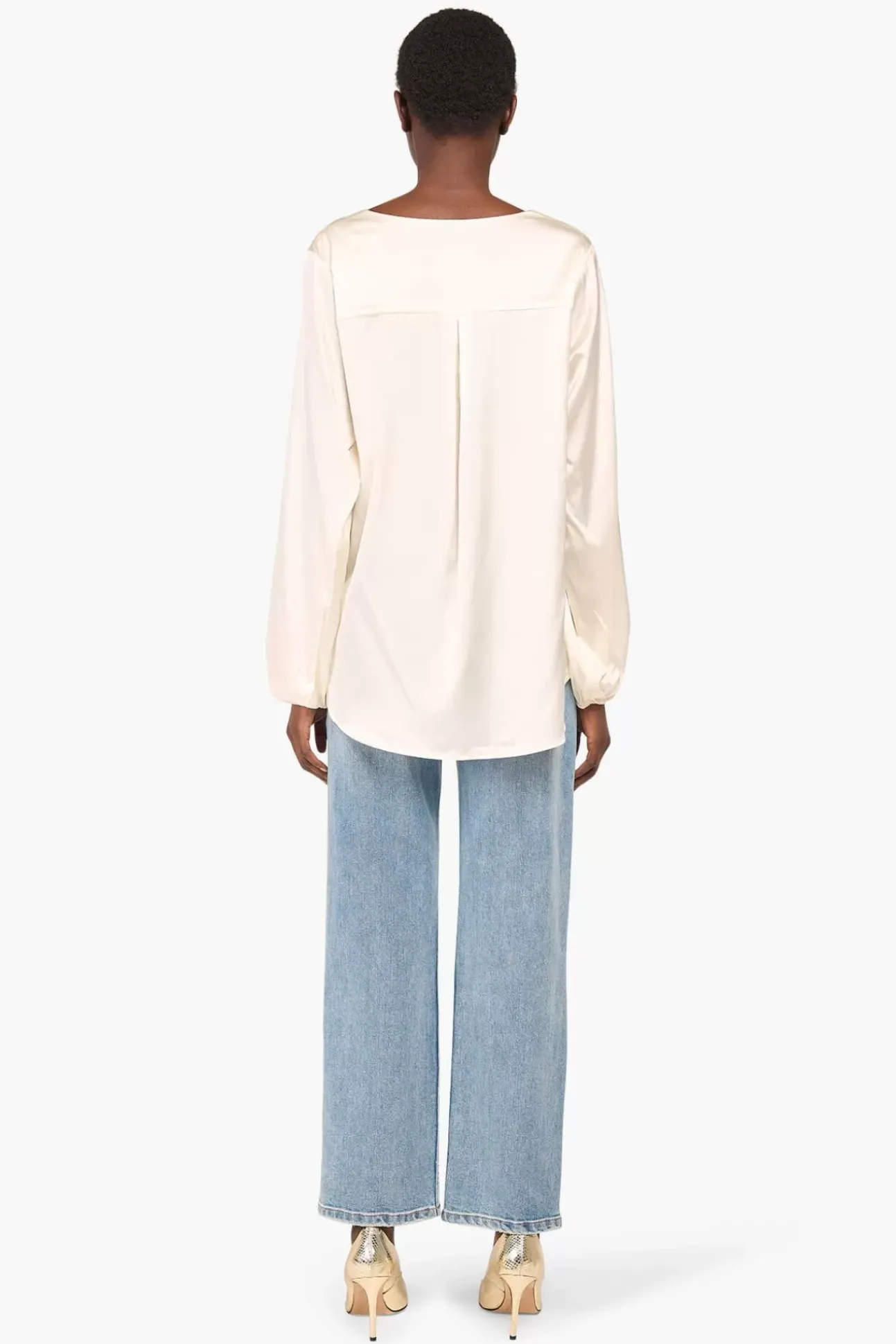 JANICE Blouses^Zijden Blouse Dames Tristan Off White