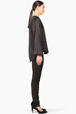 JANICE Blouses^Zijden Blouse Dames Tristan Zwart