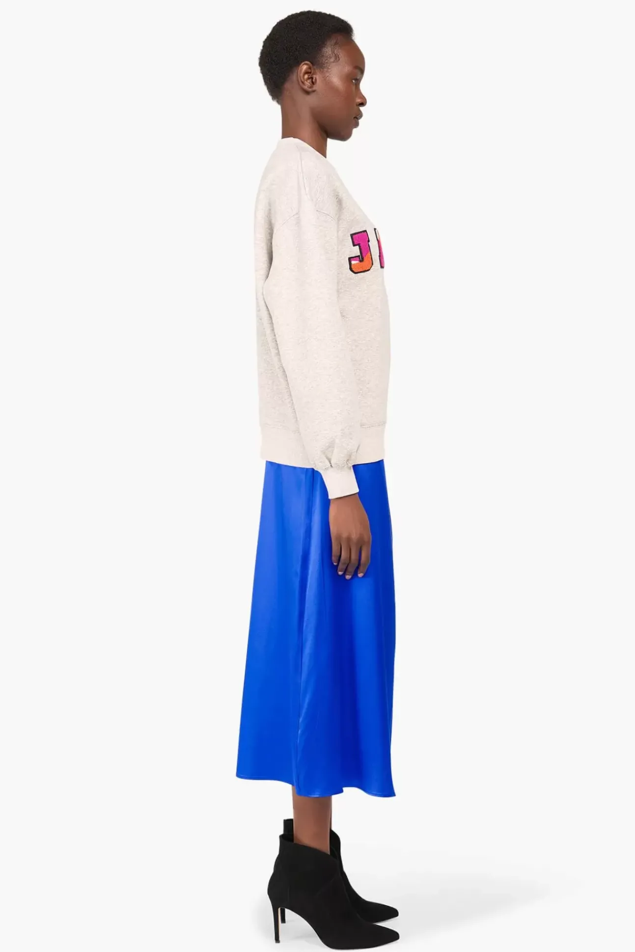 JANICE Rokken^Zijden Rok Stretch Marlon Blauw