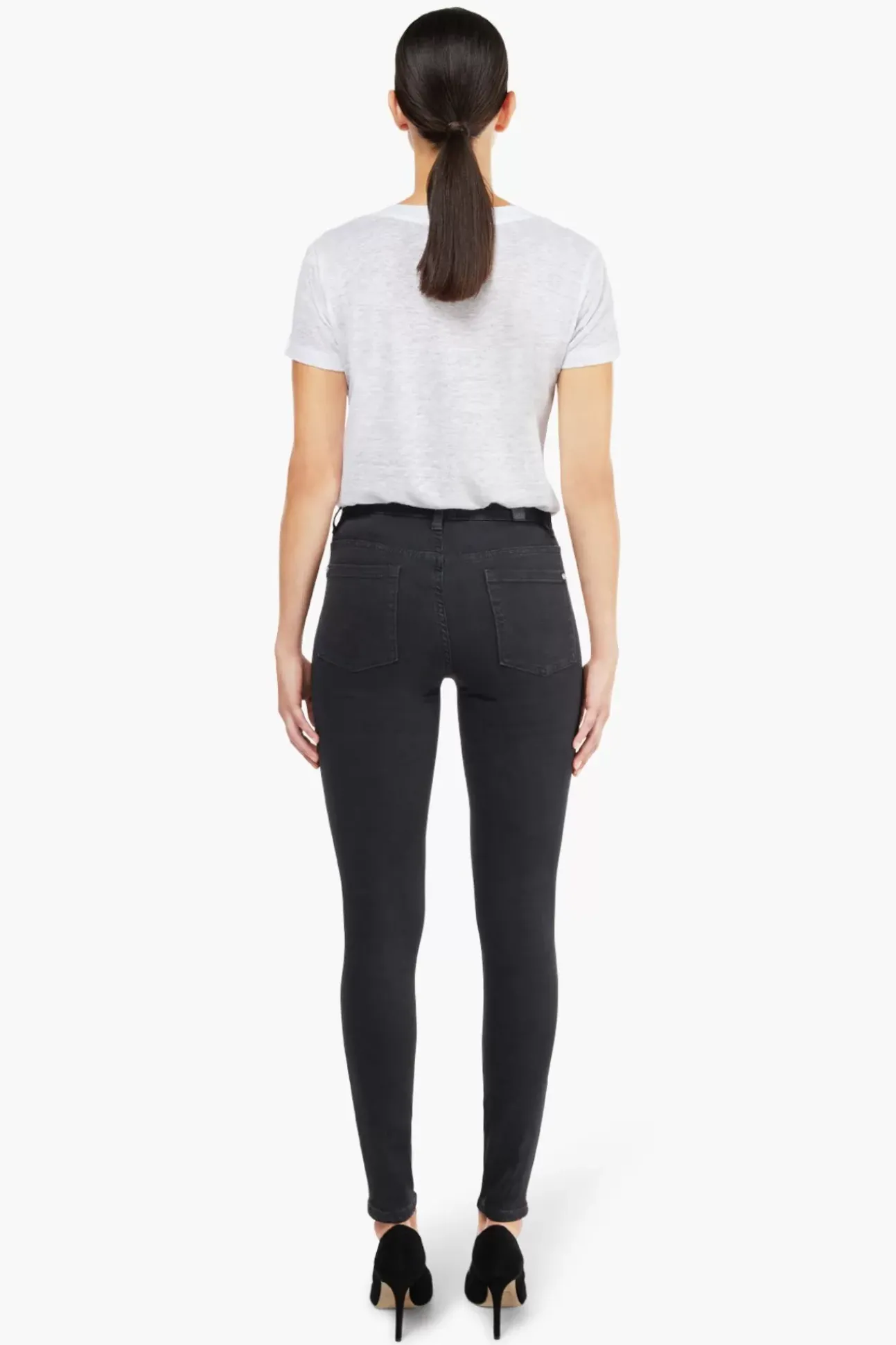 JANICE Denim^Zwarte High Waist Skinny Jeans Rocket Black 001