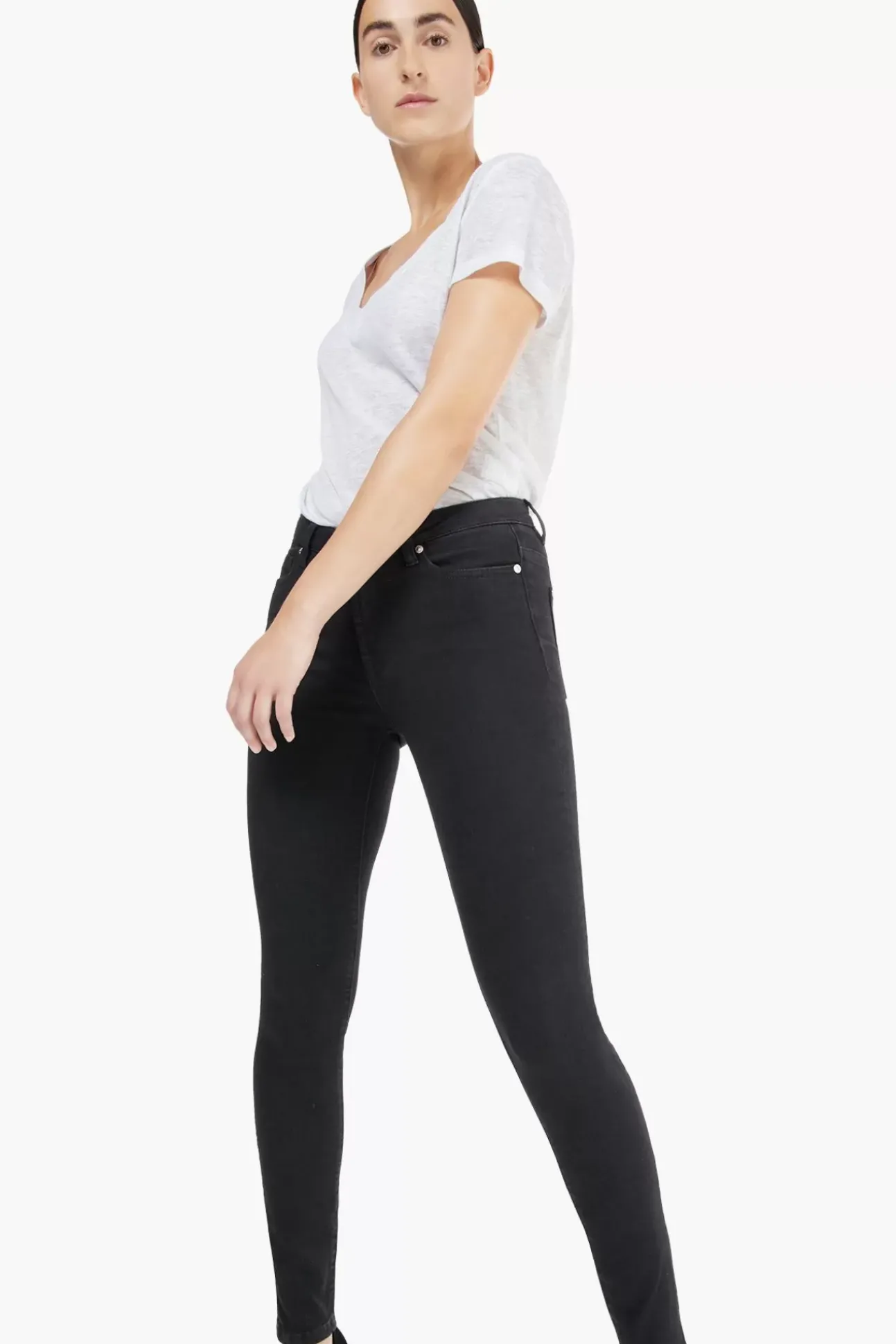 JANICE Denim^Zwarte High Waist Skinny Jeans Rocket Black 001